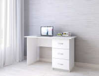 Стол письменный Сити-1 Белый древесные поры