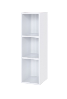 Шкаф навесной Сириния открытый (Белый древесные поры/Белый снег)