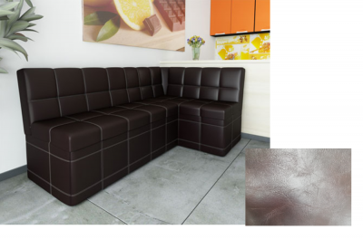 Домино-2 кухонный угловой диван венге/кожзам Liber 08 шоколад (МГ)