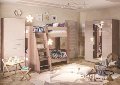 Надстройка над кроватью Симба (Ясень шимо темный/Кофе с молоком)