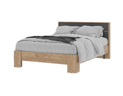 Кровать Хелен 1.4 КР 02 (Крафт золотой/Графит серый)