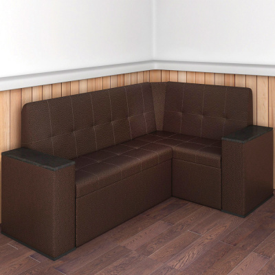 Милан кухонный угловой диван корпус венге/кожзам Барон  36 декор венге 