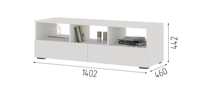 Тумба ТВ Лаванда ТБ 02 (Шагрень белый) 