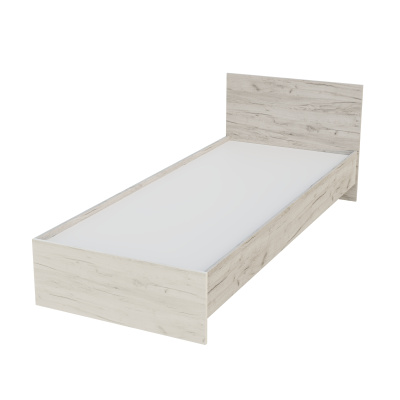 Кровать Басса КР-554 0.8 (б/м) (Дуб крафт белый/Дуб крафт серый)