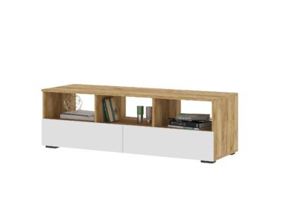 Тумба ТВ Хелен ТБ 02 (Крафт золотой/Белый)